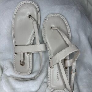 AEROSOLES Women's Cream Sandals
